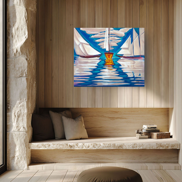 Bluenose canvas shown in a room setting
